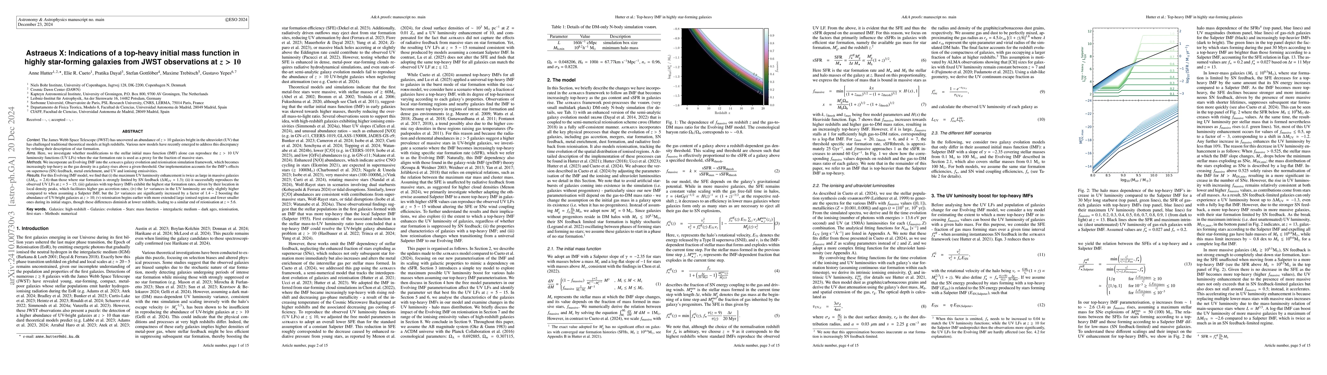 Thumbnail for Astraeus X: Indications of a top-heavy initial mass function in highly
  star-forming galaxies from JWST observations at z>10