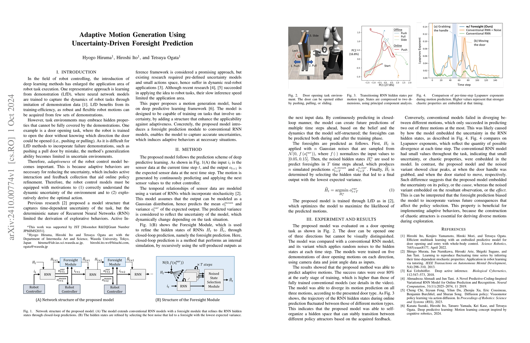 Thumbnail for Adaptive Motion Generation Using Uncertainty-Driven Foresight Prediction