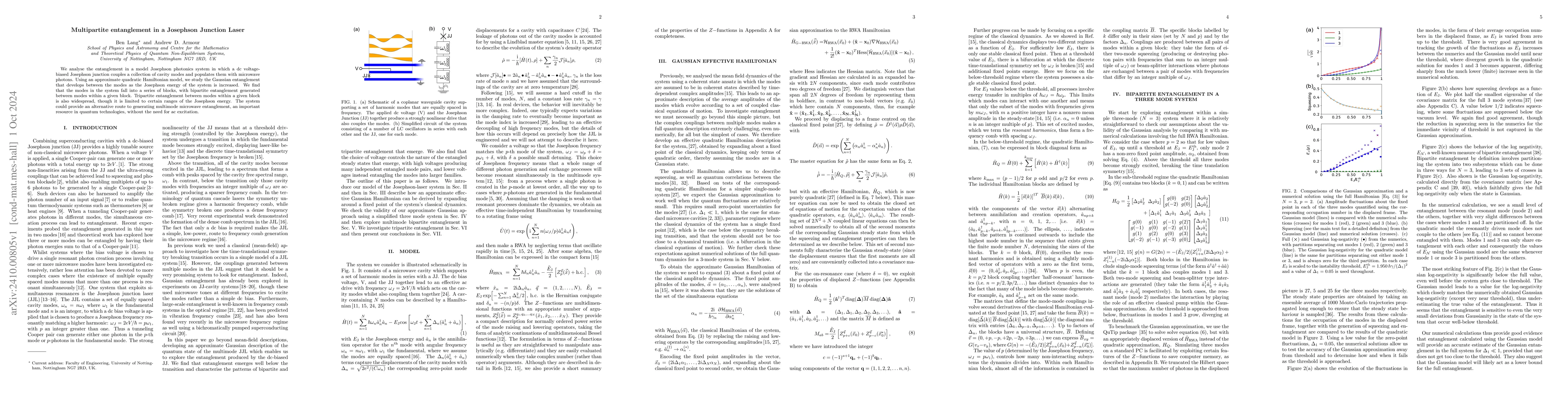 Thumbnail for Multipartite entanglement in a Josephson Junction Laser