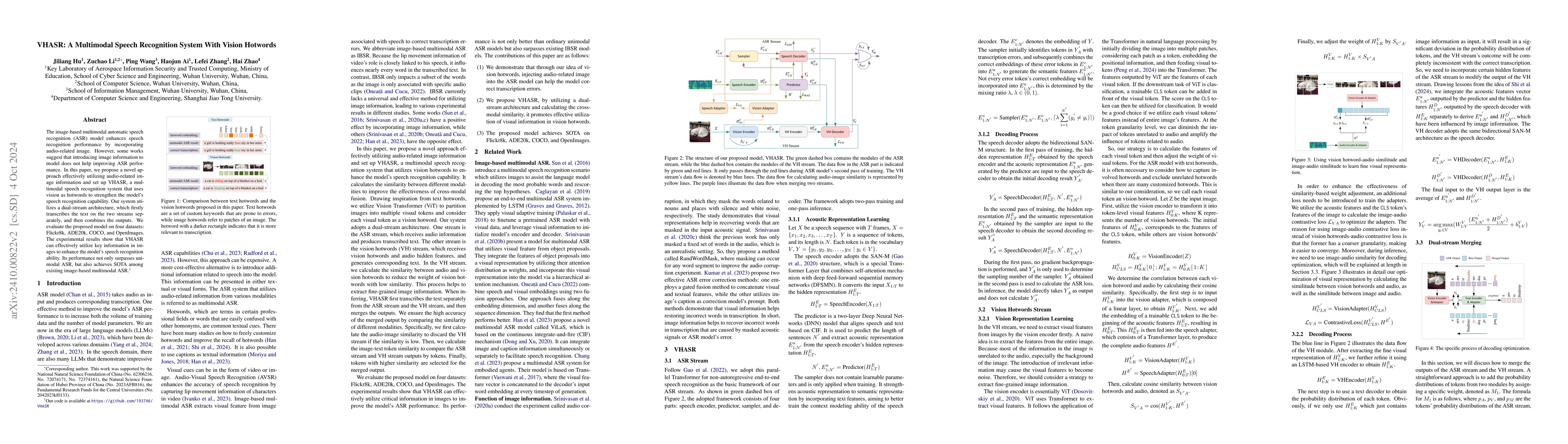 Thumbnail for VHASR: A Multimodal Speech Recognition System With Vision Hotwords