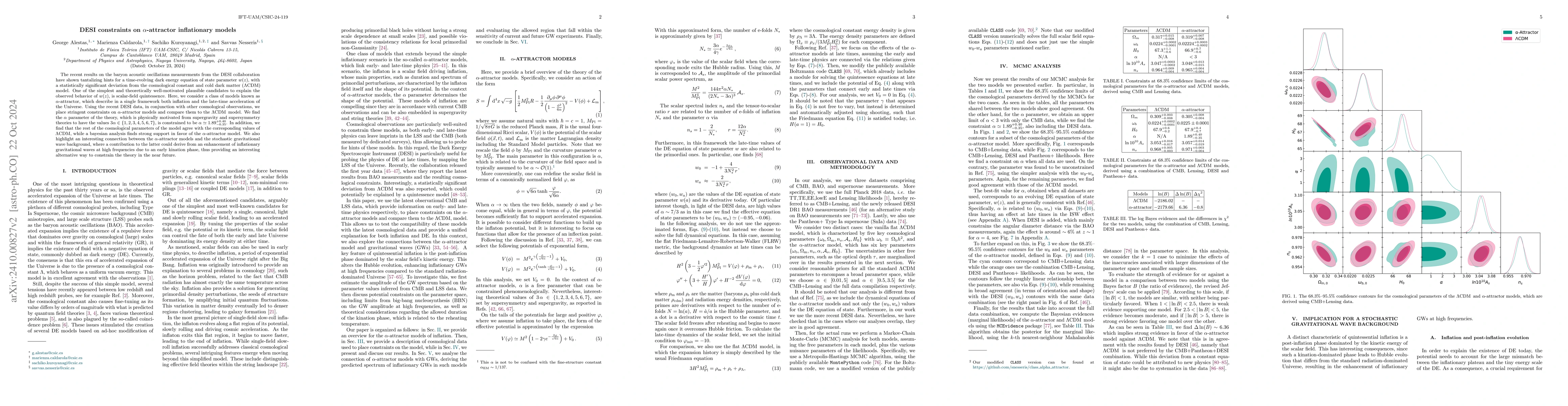 Thumbnail for DESI constraints on $α$-attractor inflationary models