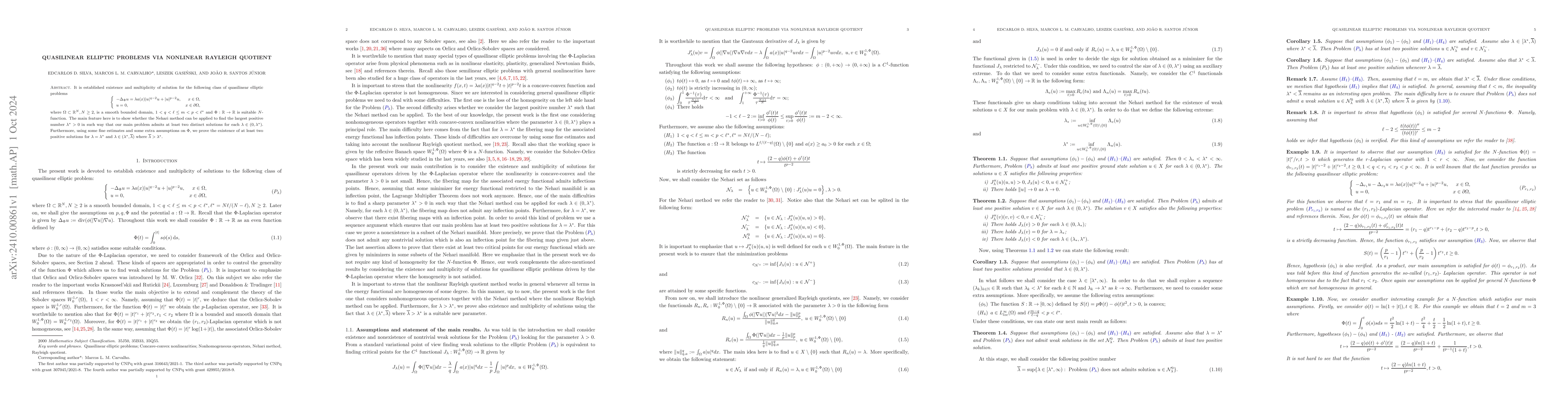 Thumbnail for Quasilinear elliptic problems via nonlinear Rayleigh quotient