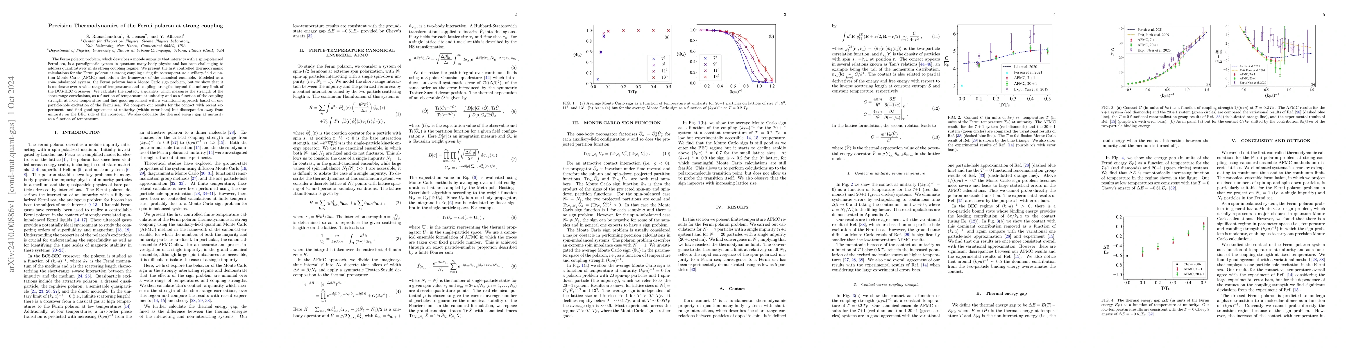 Thumbnail for Precision Thermodynamics of the Fermi polaron at strong coupling