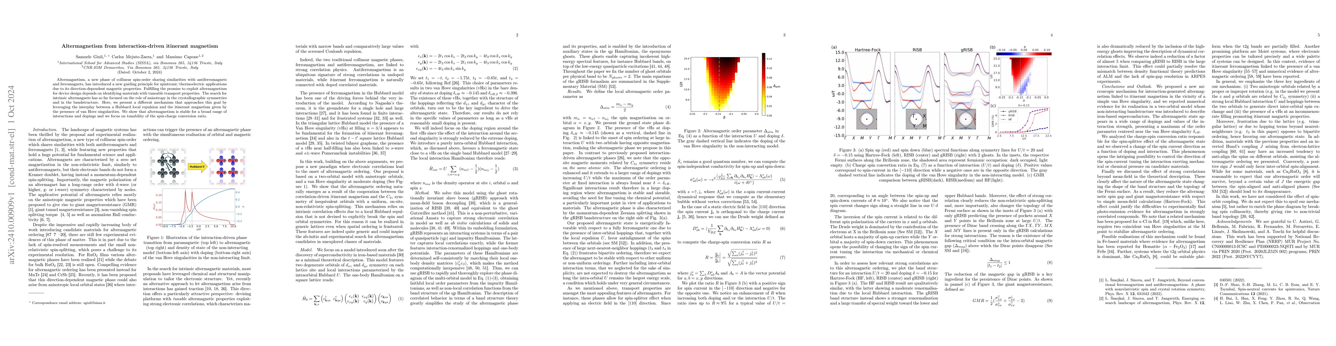 Thumbnail for Altermagnetism from interaction-driven itinerant magnetism