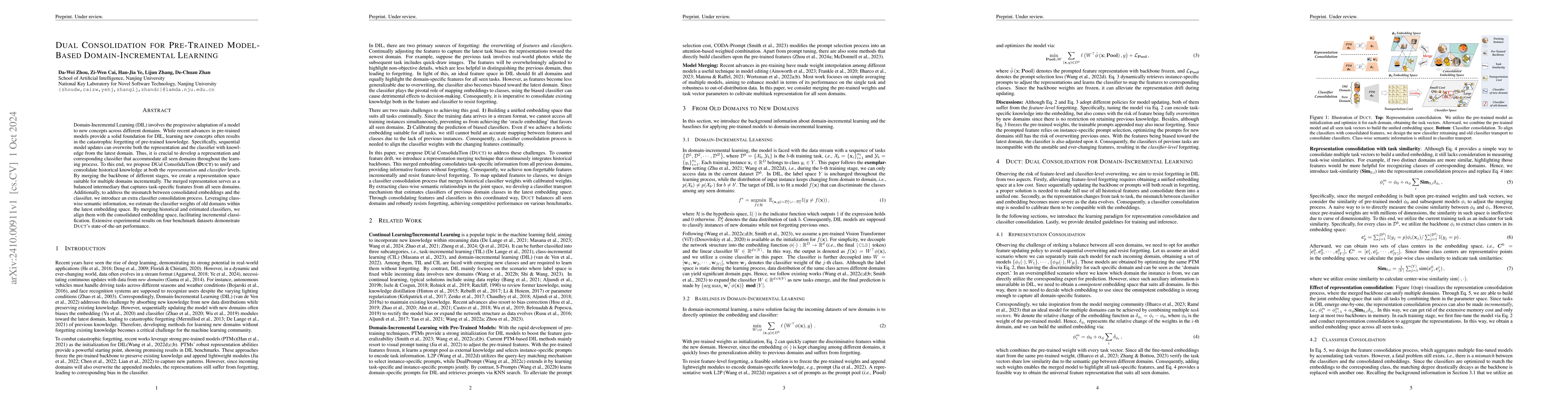 Thumbnail for Dual Consolidation for Pre-Trained Model-Based Domain-Incremental
  Learning