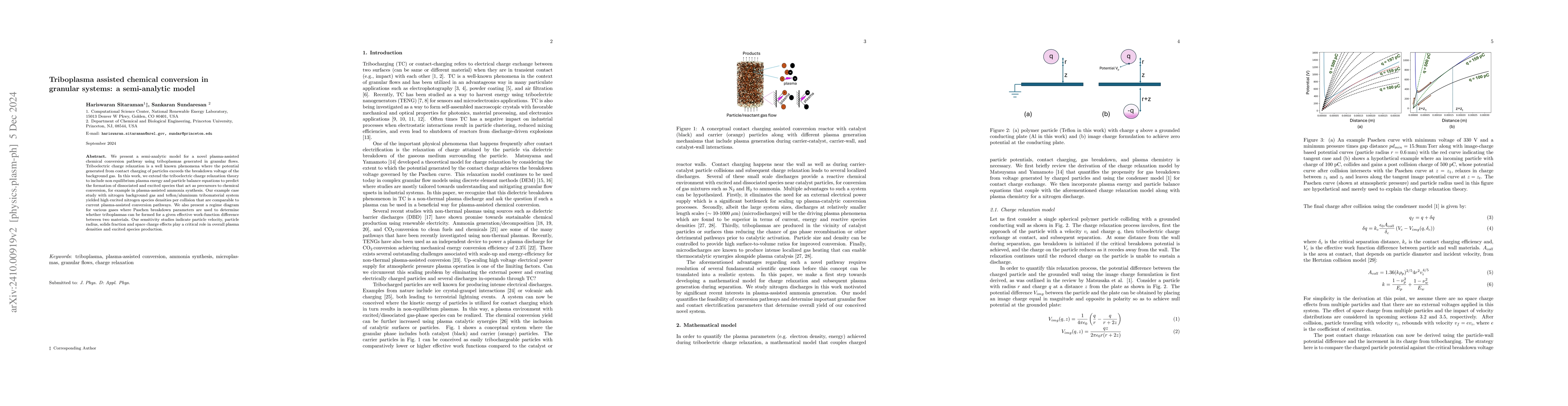 Thumbnail for Triboplasma assisted chemical conversion in granular systems: a
  semi-analytic model