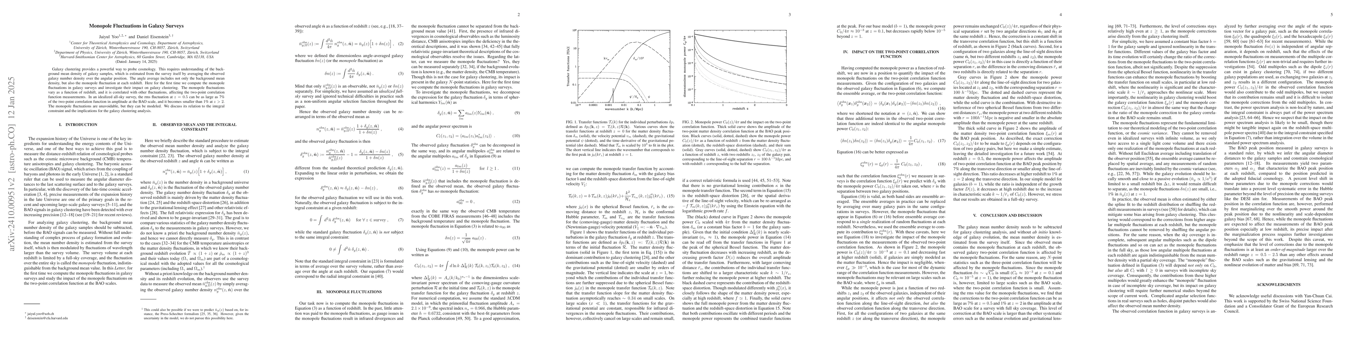 Thumbnail for Monopole Fluctuations in Galaxy Surveys