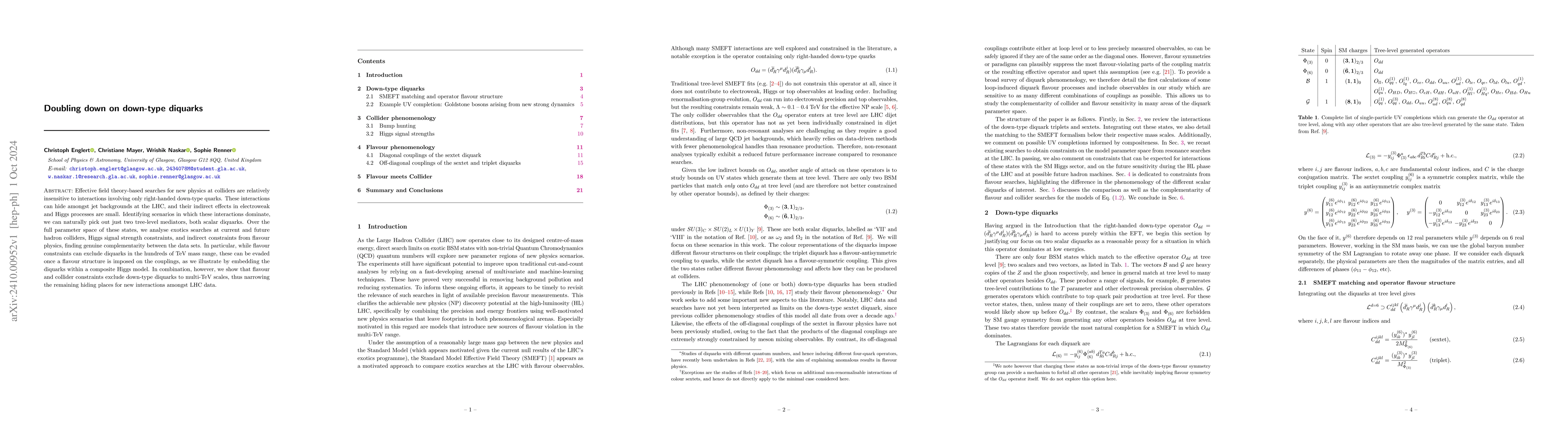 Thumbnail for Doubling down on down-type diquarks