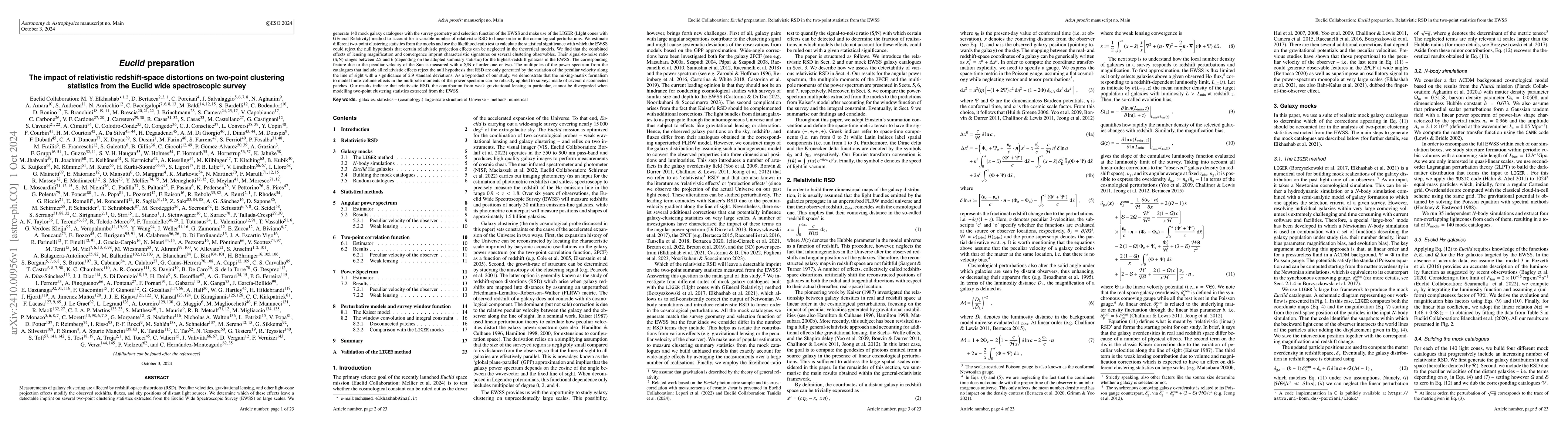 Thumbnail for Euclid preparation. The impact of relativistic redshift-space
  distortions on two-point clustering statistics from the Euclid wide
  spectroscopic survey