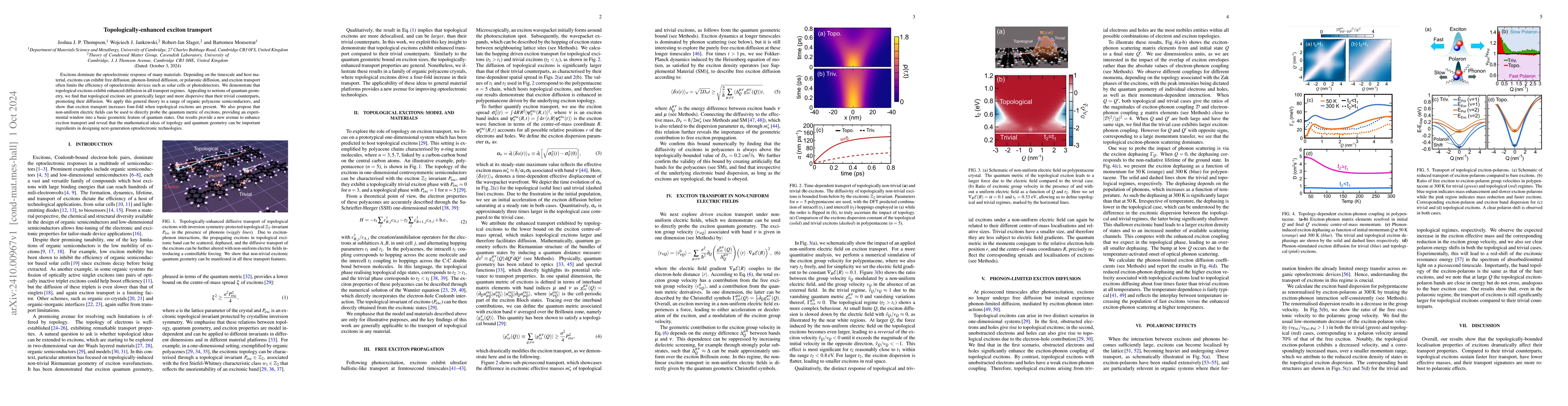 Thumbnail for Topologically-enhanced exciton transport