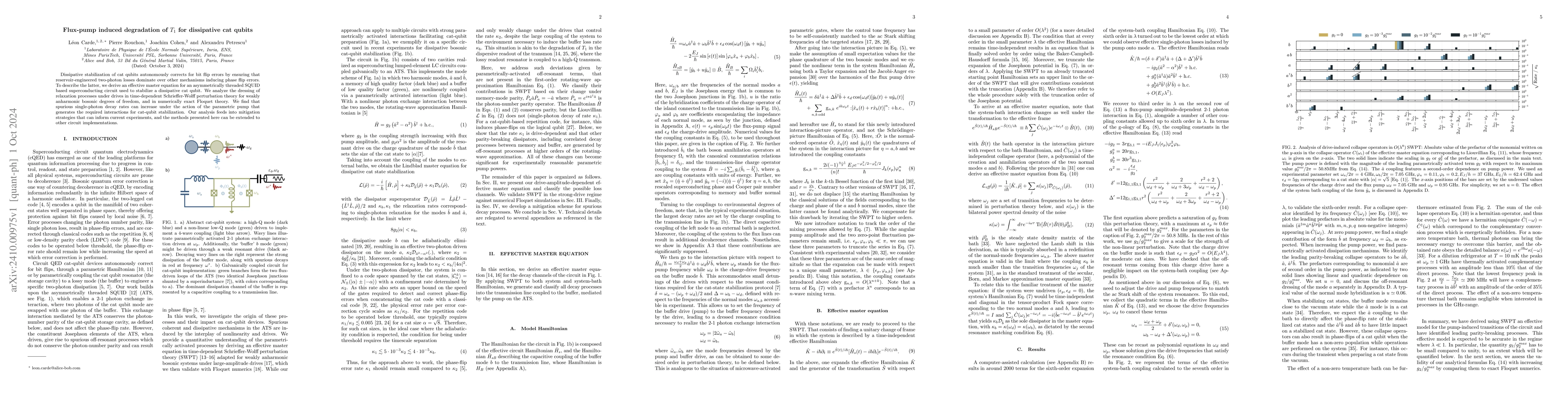 Thumbnail for Flux-pump induced degradation of $T_1$ for dissipative cat qubits