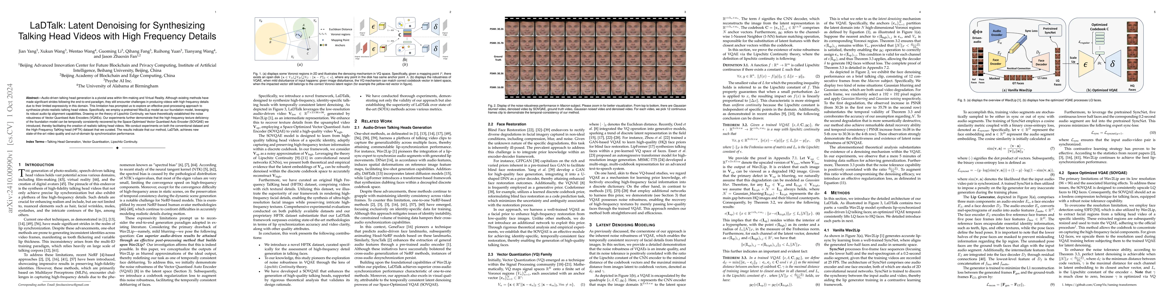 Thumbnail for LaDTalk: Latent Denoising for Synthesizing Talking Head Videos with High
  Frequency Details