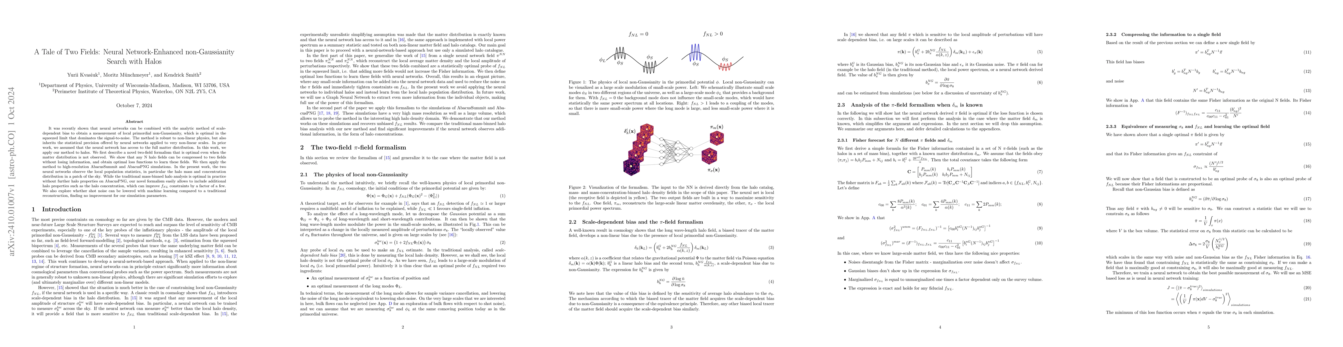 Thumbnail for A Tale of Two Fields: Neural Network-Enhanced non-Gaussianity Search
  with Halos