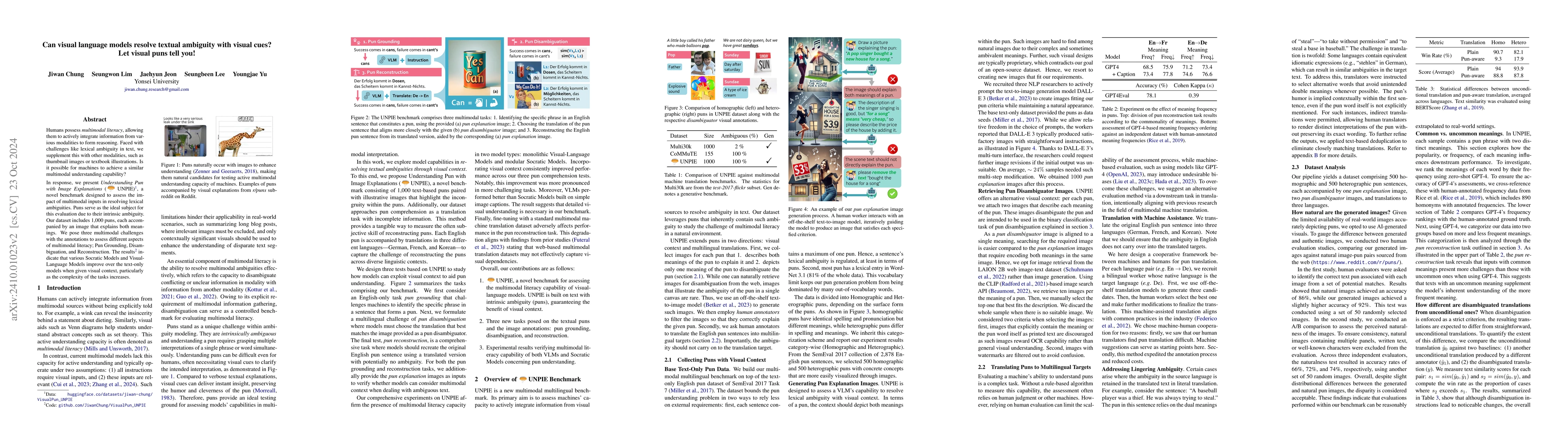 Thumbnail for Can visual language models resolve textual ambiguity with visual cues?
  Let visual puns tell you!