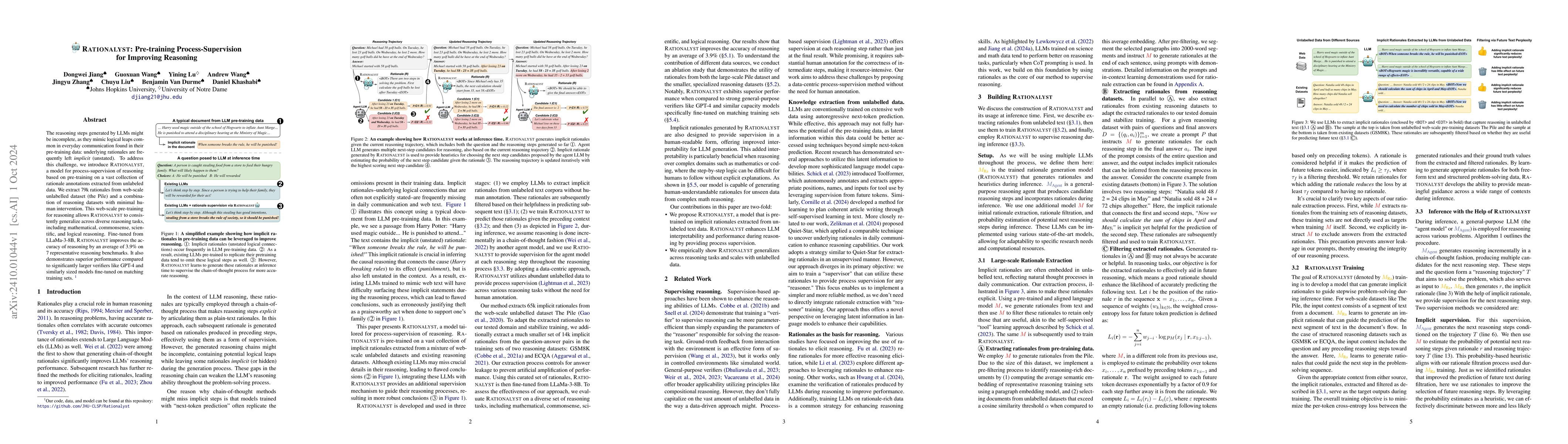 Thumbnail for RATIONALYST: Pre-training Process-Supervision for Improving Reasoning