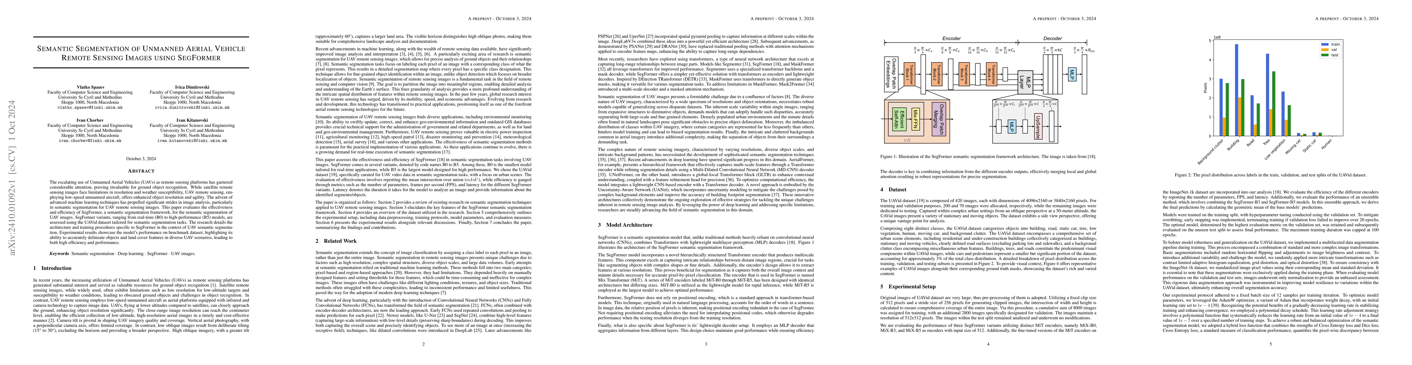 Thumbnail for Semantic Segmentation of Unmanned Aerial Vehicle Remote Sensing Images
  using SegFormer