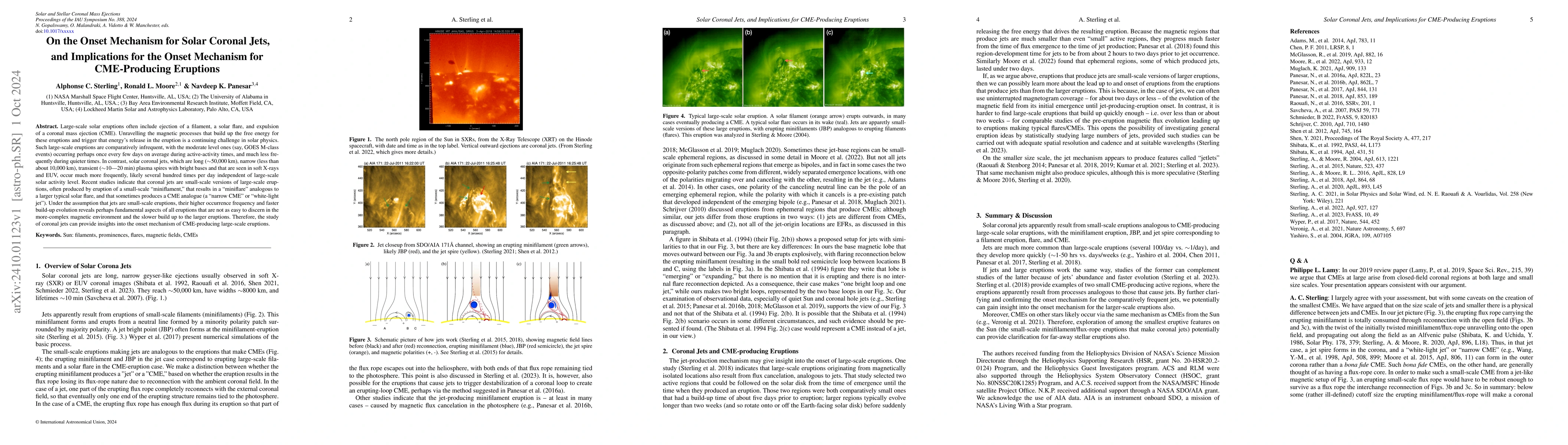 Thumbnail for On the Onset Mechanism for Solar Coronal Jets, and Implications for the
  Onset Mechanism for CME-Producing Eruptions