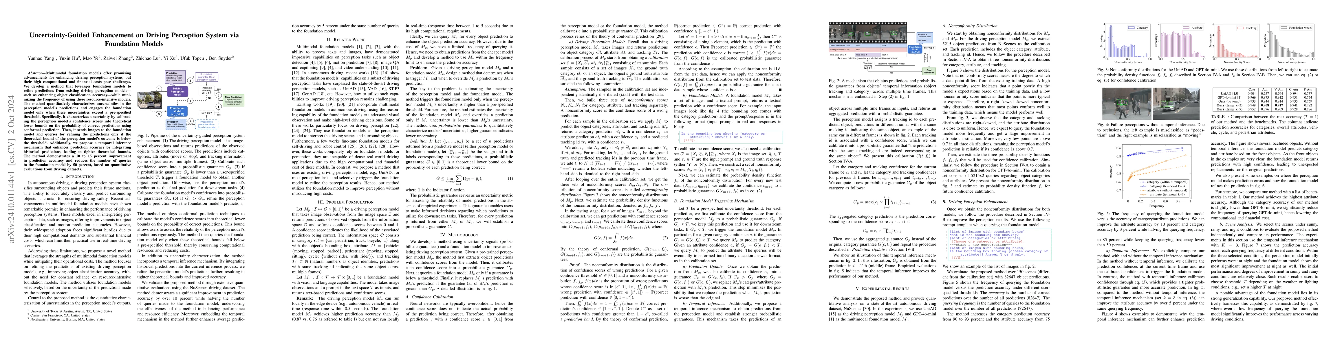 Thumbnail for Uncertainty-Guided Enhancement on Driving Perception System via
  Foundation Models
