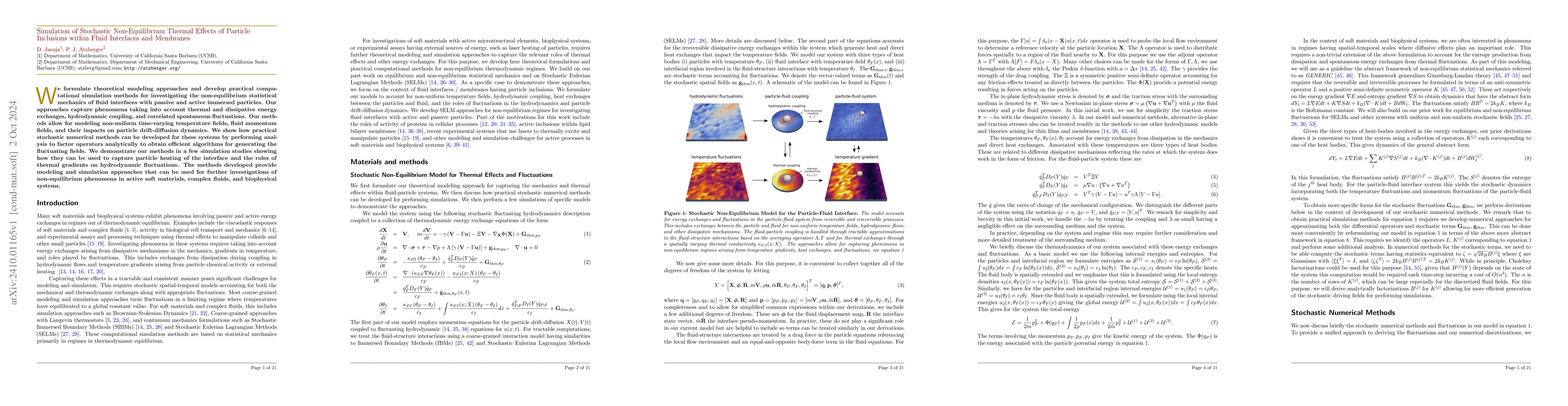 Thumbnail for Simulation of Stochastic Non-Equilibrium Thermal Effects of Particle
  Inclusions within Fluid Interfaces and Membranes