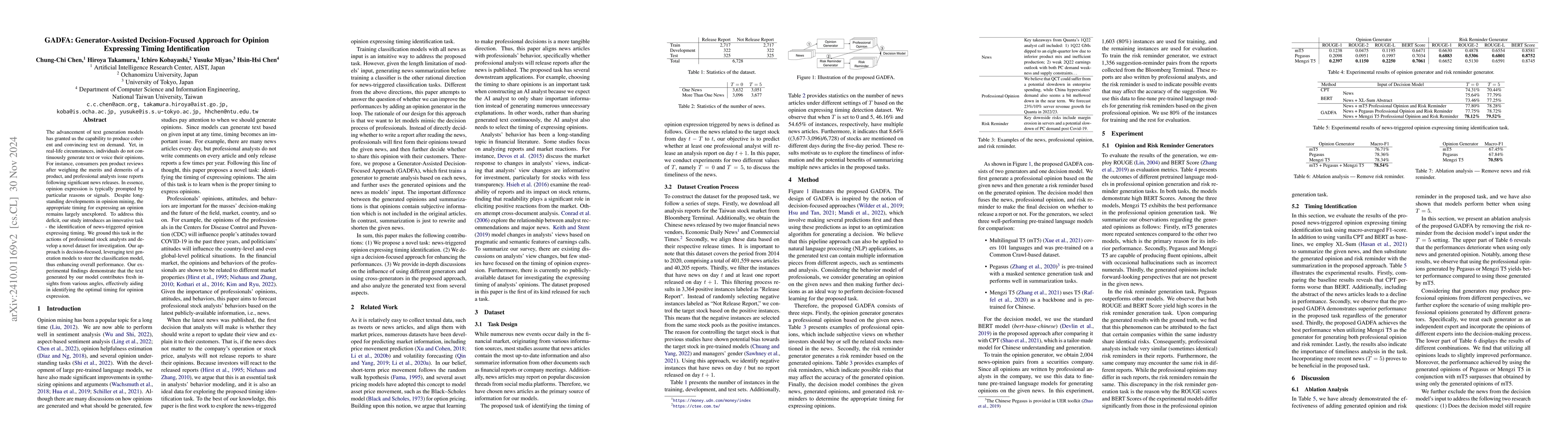 Thumbnail for GADFA: Generator-Assisted Decision-Focused Approach for Opinion
  Expressing Timing Identification