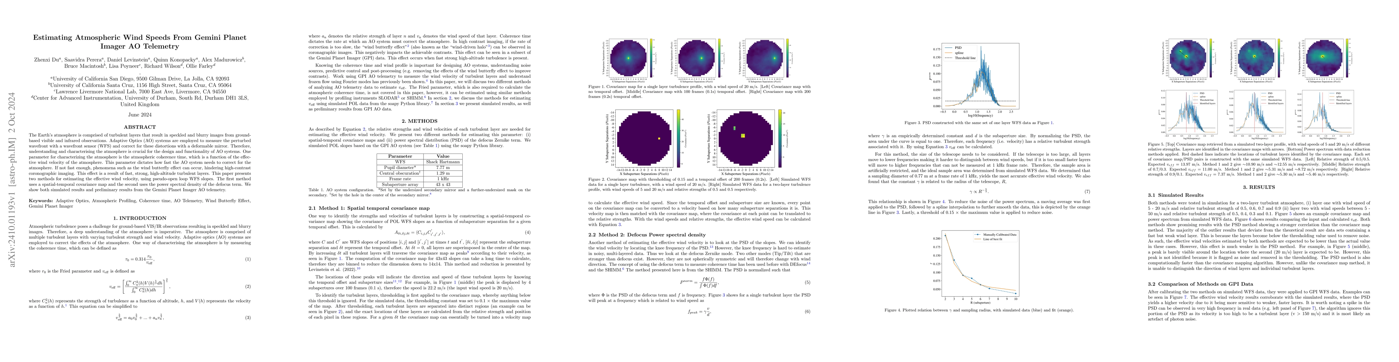 Thumbnail for Estimating Atmospheric Wind Speeds From Gemini Planet Imager AO
  Telemetry