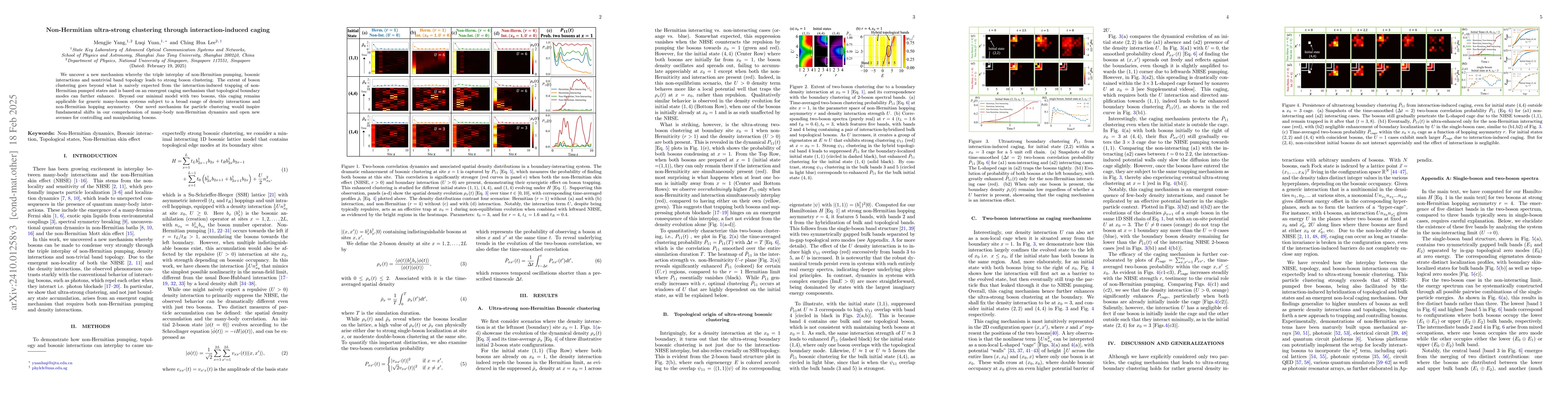 Thumbnail for Non-Hermitian ultra-strong bosonic condensation through
  interaction-induced caging