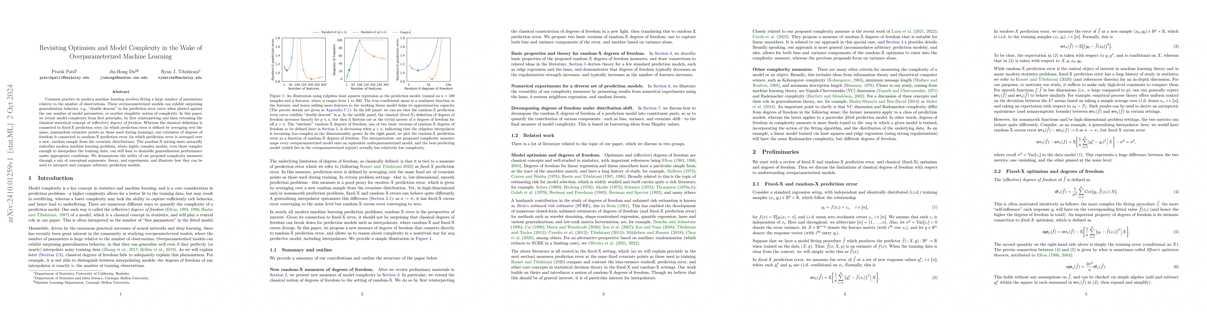 Thumbnail for Revisiting Optimism and Model Complexity in the Wake of
  Overparameterized Machine Learning