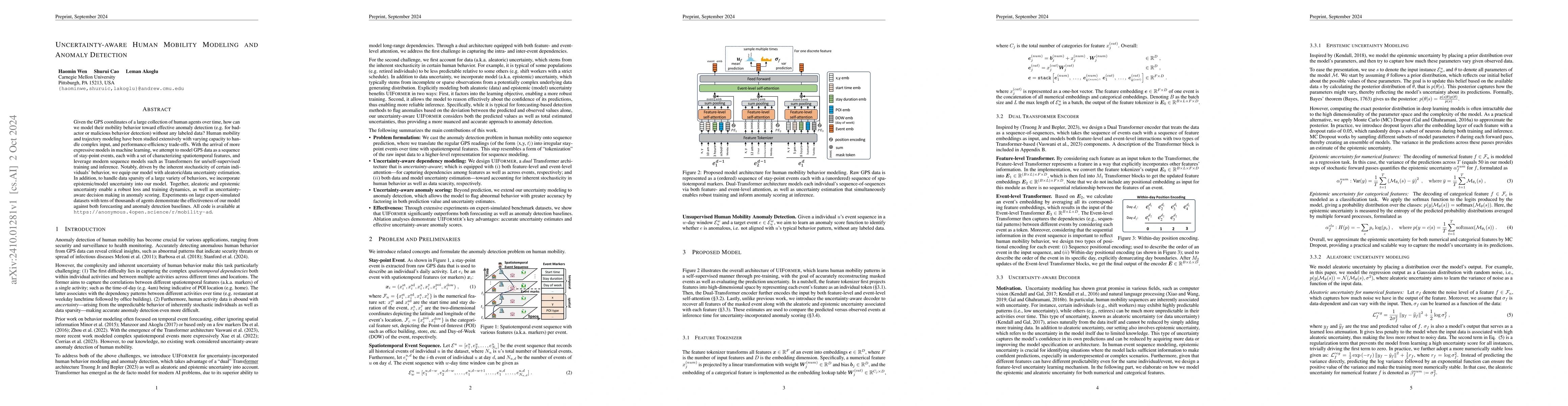 Thumbnail for Uncertainty-aware Human Mobility Modeling and Anomaly Detection