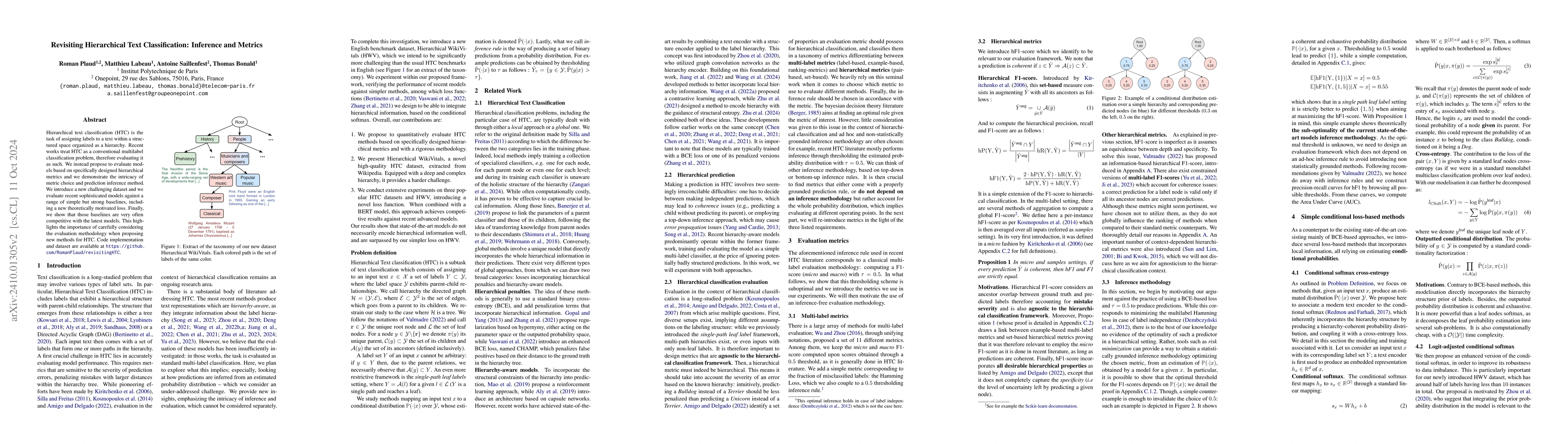 Thumbnail for Revisiting Hierarchical Text Classification: Inference and Metrics