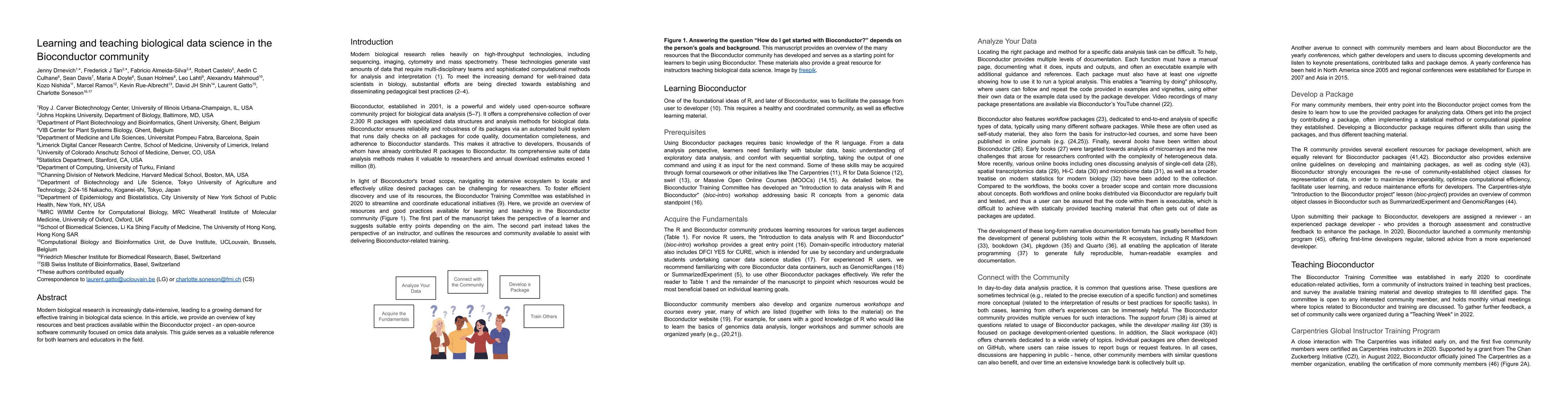 Thumbnail for Learning and teaching biological data science in the Bioconductor
  community