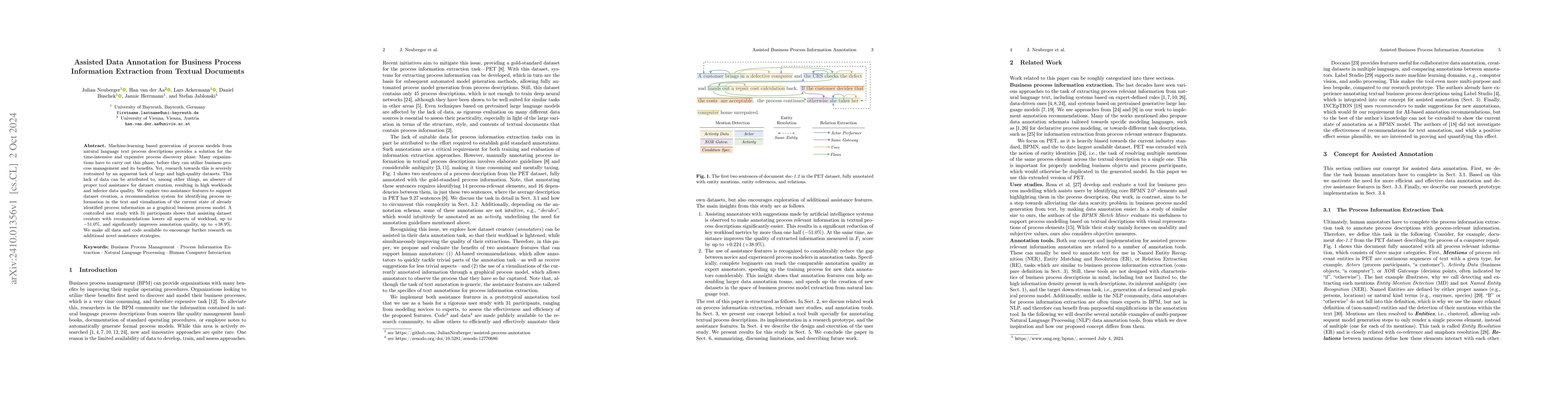 Thumbnail for Assisted Data Annotation for Business Process Information Extraction
  from Textual Documents