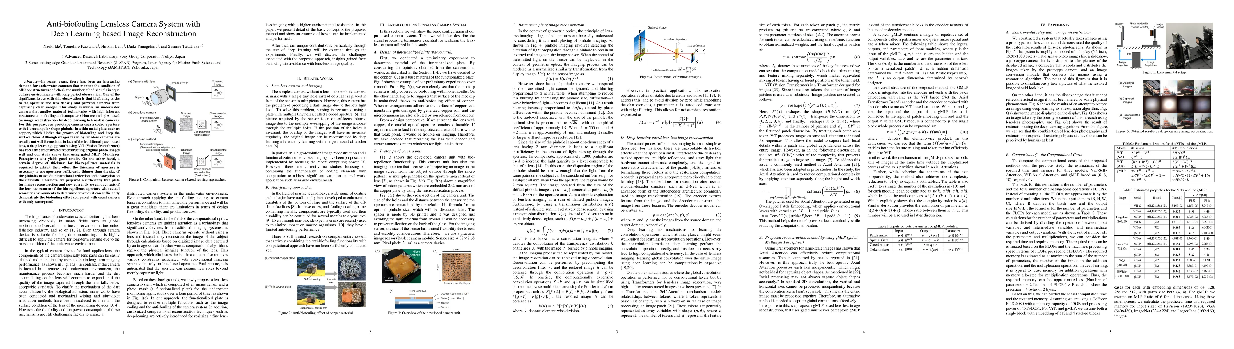 Thumbnail for Anti-biofouling Lensless Camera System with Deep Learning based Image
  Reconstruction