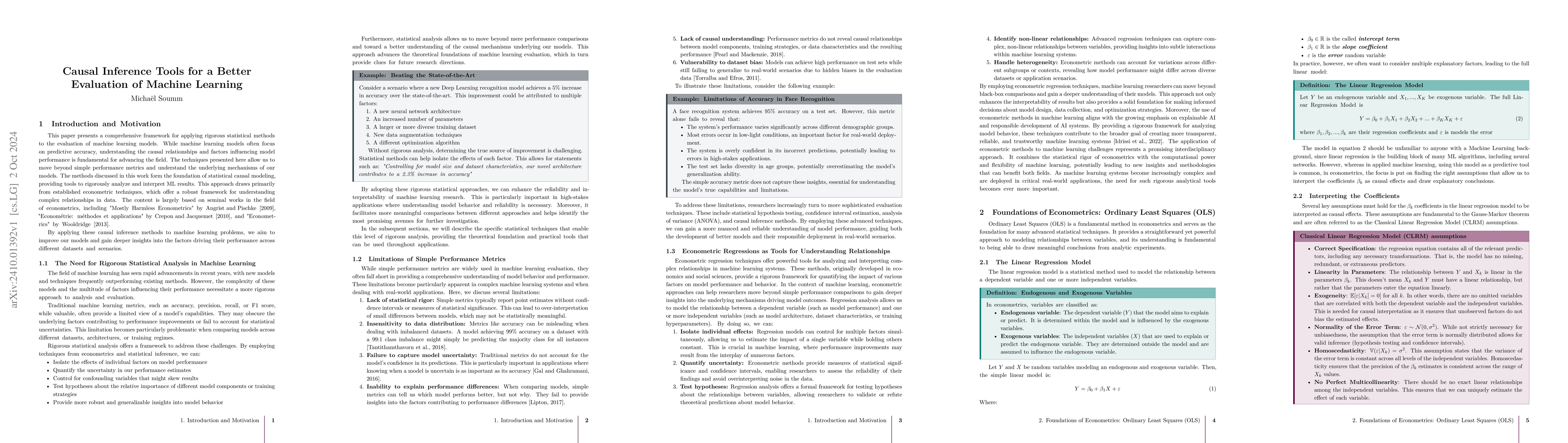 Thumbnail for Causal Inference Tools for a Better Evaluation of Machine Learning
