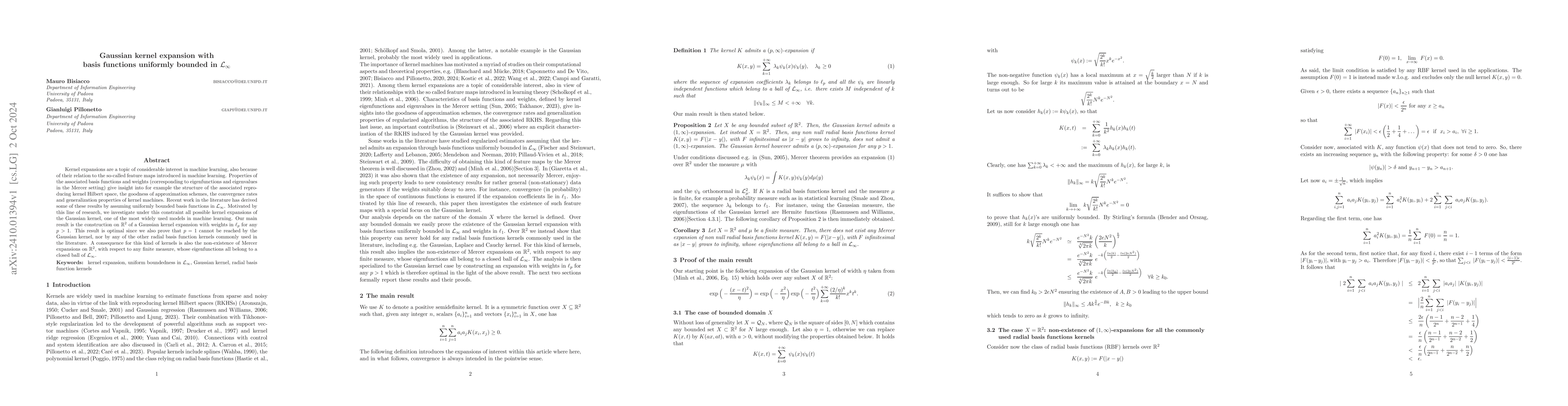 Thumbnail for Gaussian kernel expansion with basis functions uniformly bounded in
  $\mathcal{L}_{\infty}$