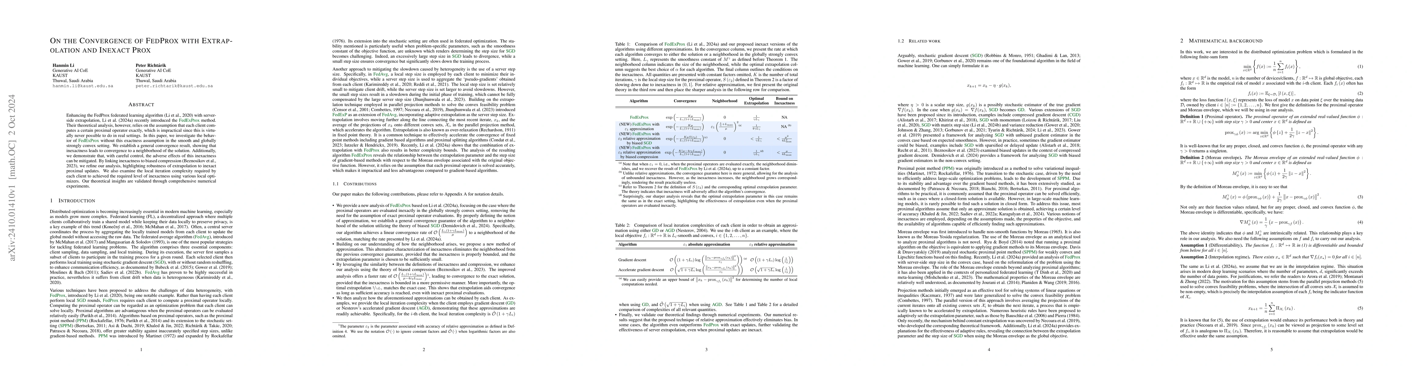 Thumbnail for On the Convergence of FedProx with Extrapolation and Inexact Prox