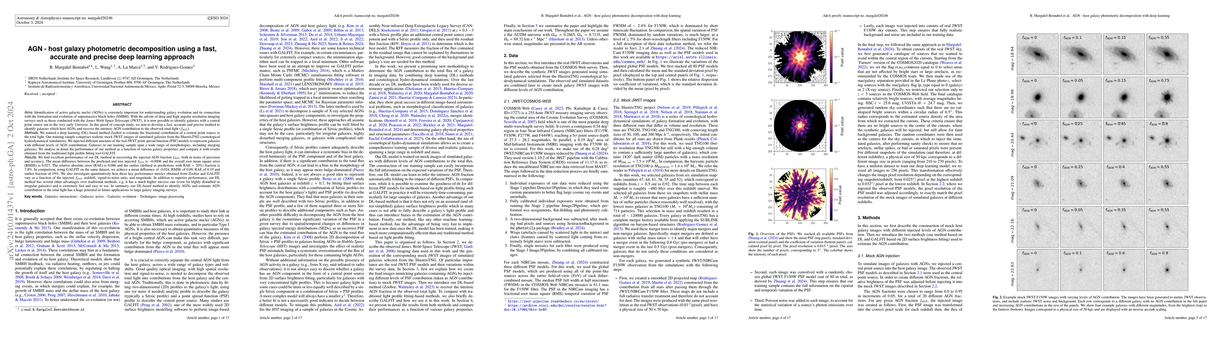 Thumbnail for AGN -- host galaxy photometric decomposition using a fast, accurate and
  precise deep learning approach