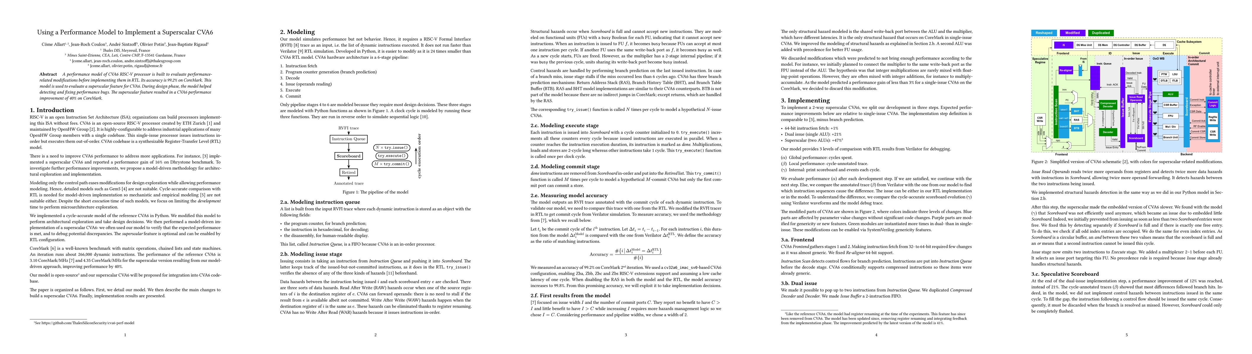 Thumbnail for Using a Performance Model to Implement a Superscalar CVA6