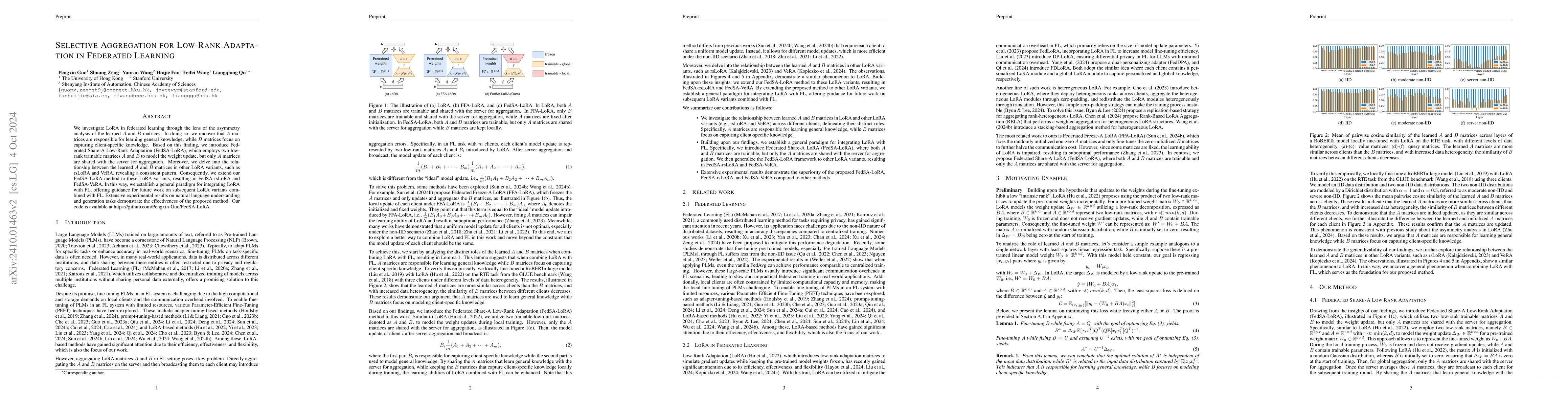 Thumbnail for Selective Aggregation for Low-Rank Adaptation in Federated Learning