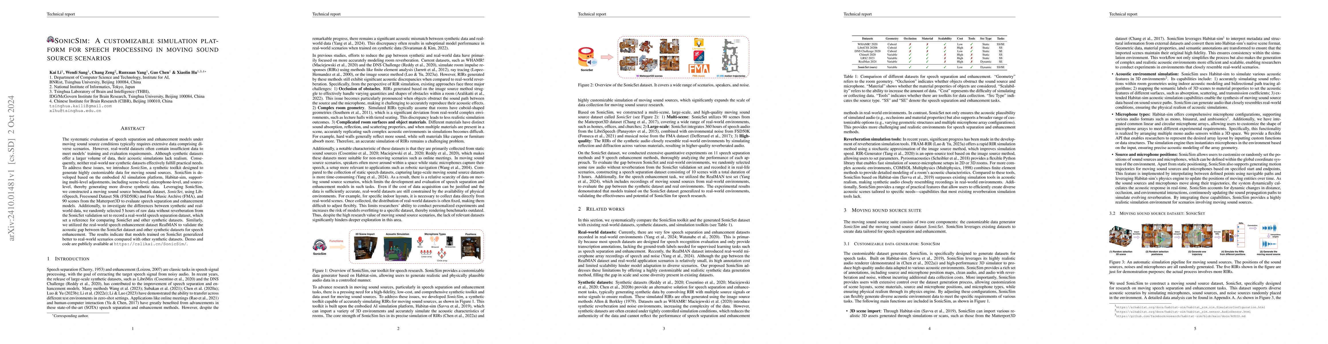 Thumbnail for SonicSim: A customizable simulation platform for speech processing in
  moving sound source scenarios