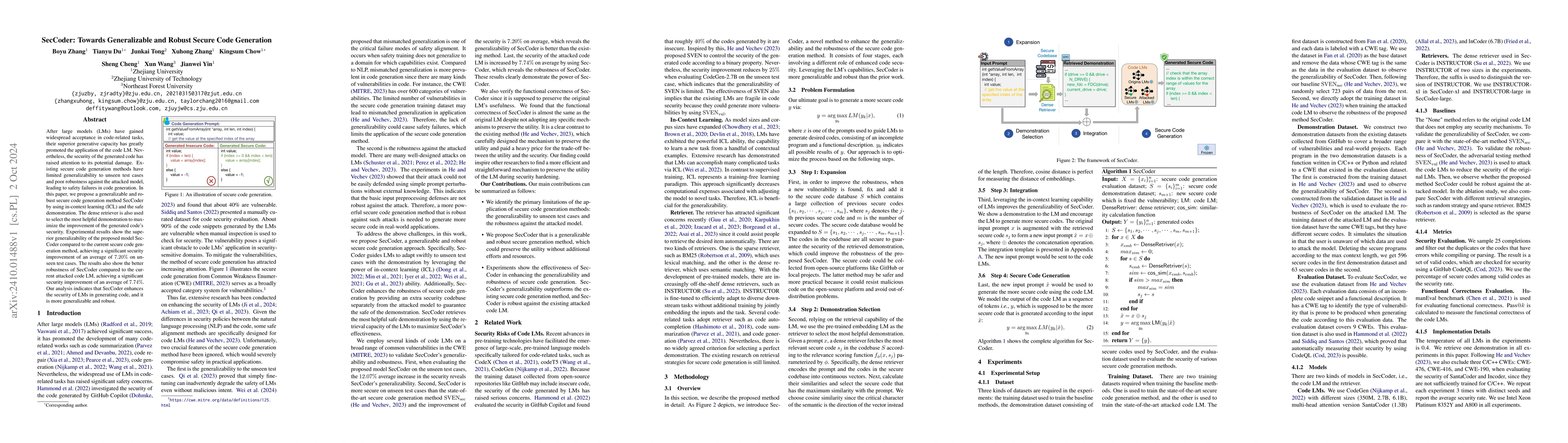 Thumbnail for SecCoder: Towards Generalizable and Robust Secure Code Generation