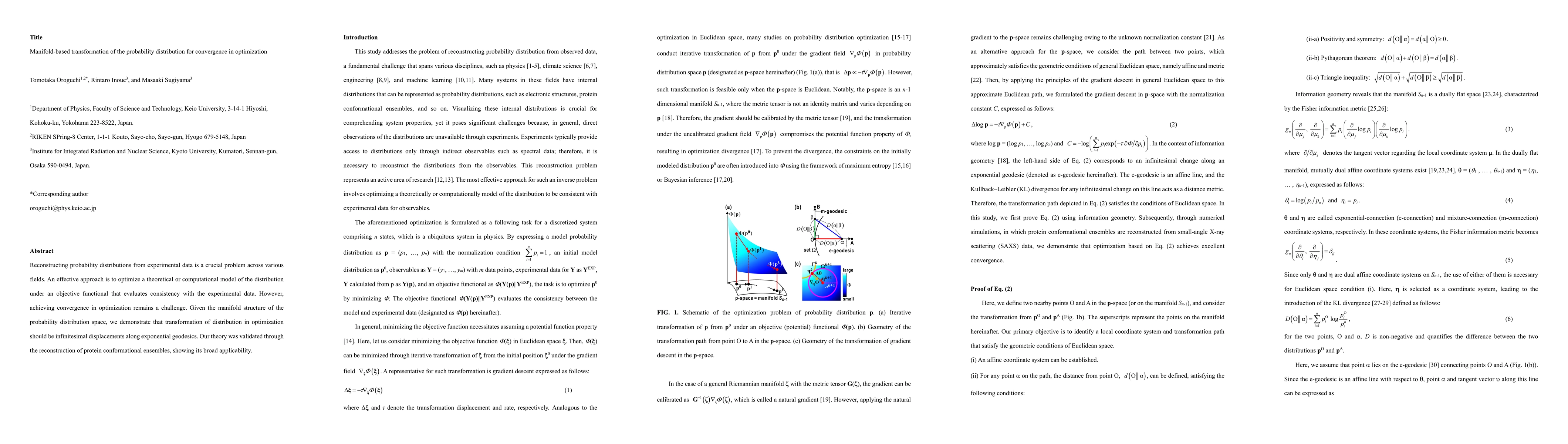 Thumbnail for Manifold-based transformation of the probability distribution for
  convergence in optimization