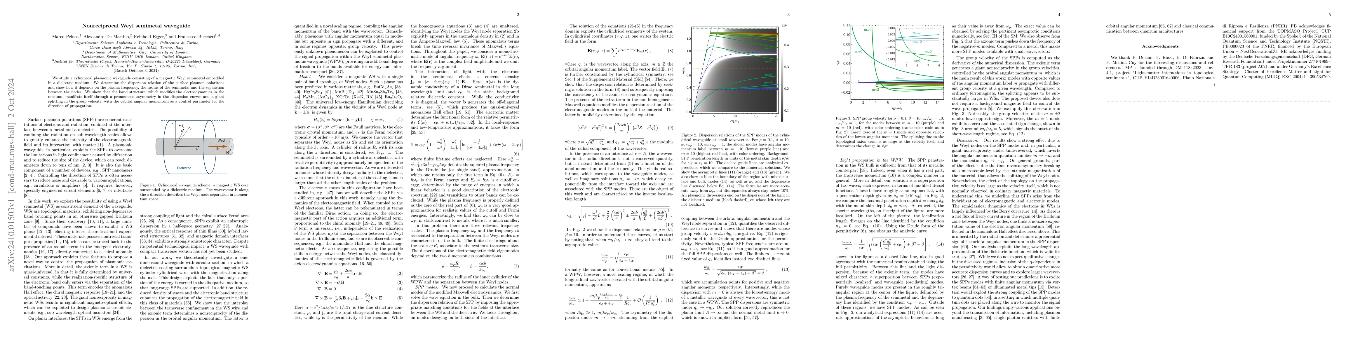 Thumbnail for Nonreciprocal Weyl semimetal waveguide