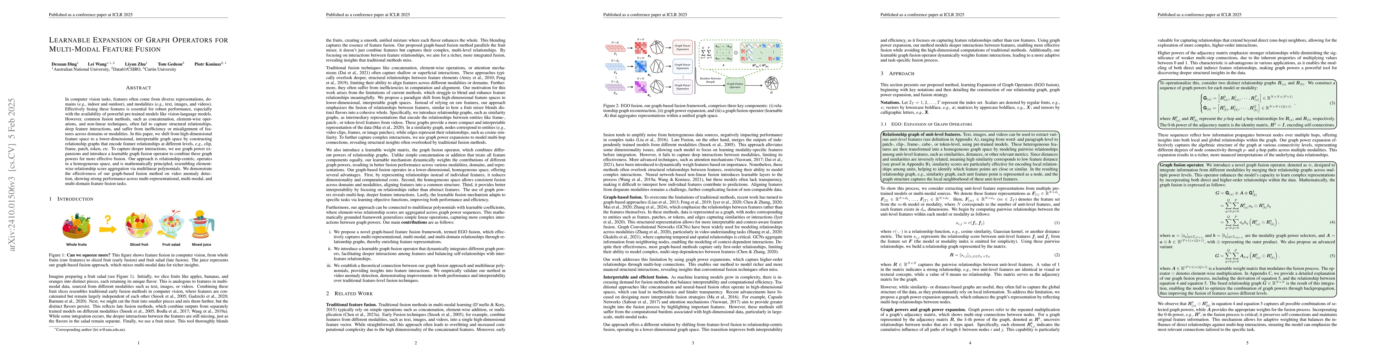 Thumbnail for LEGO: Learnable Expansion of Graph Operators for Multi-Modal Feature
  Fusion