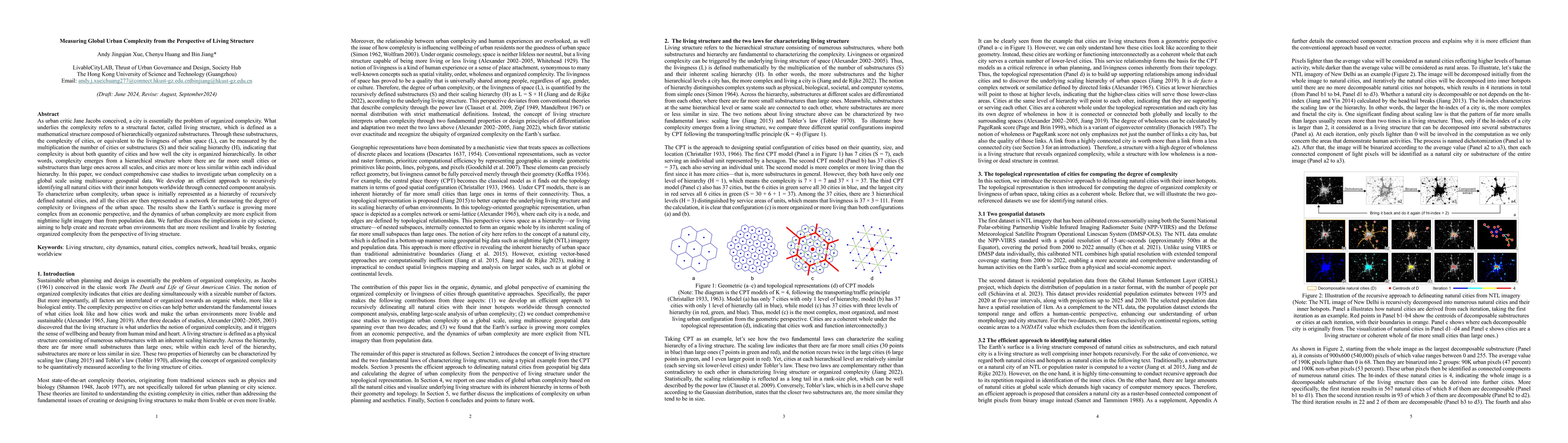 Thumbnail for Measuring Global Urban Complexity from the Perspective of Living
  Structure