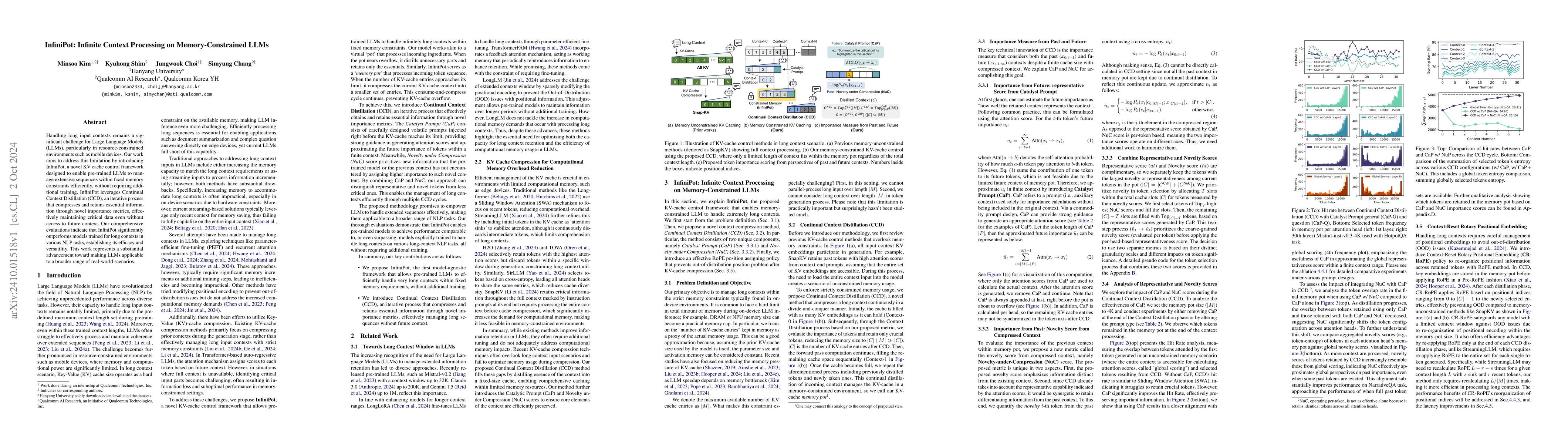Thumbnail for InfiniPot: Infinite Context Processing on Memory-Constrained LLMs