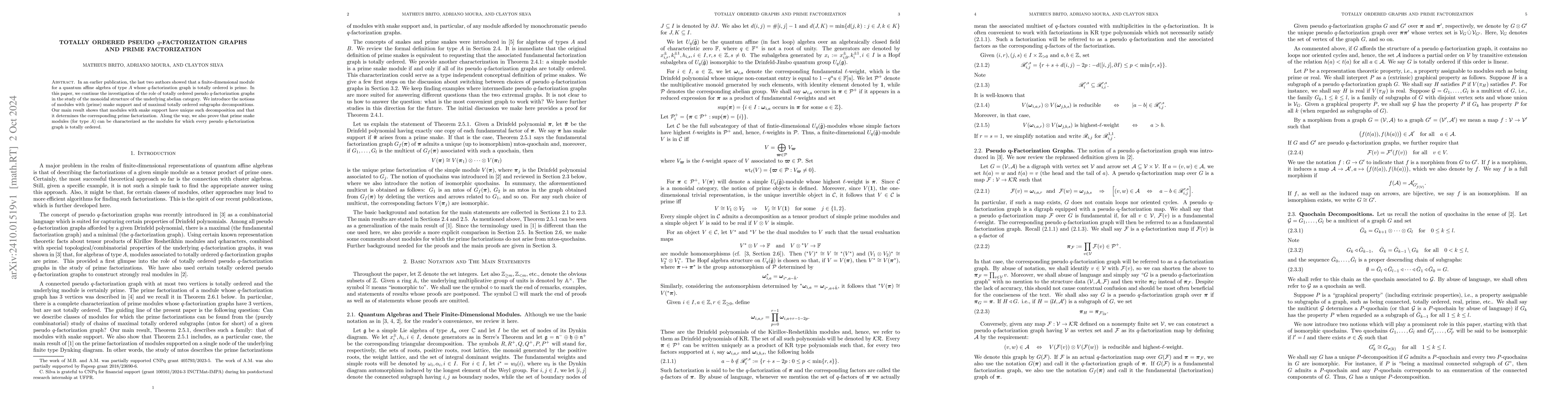 Thumbnail for Totally ordered pseudo q-factorization graphs and prime factorization