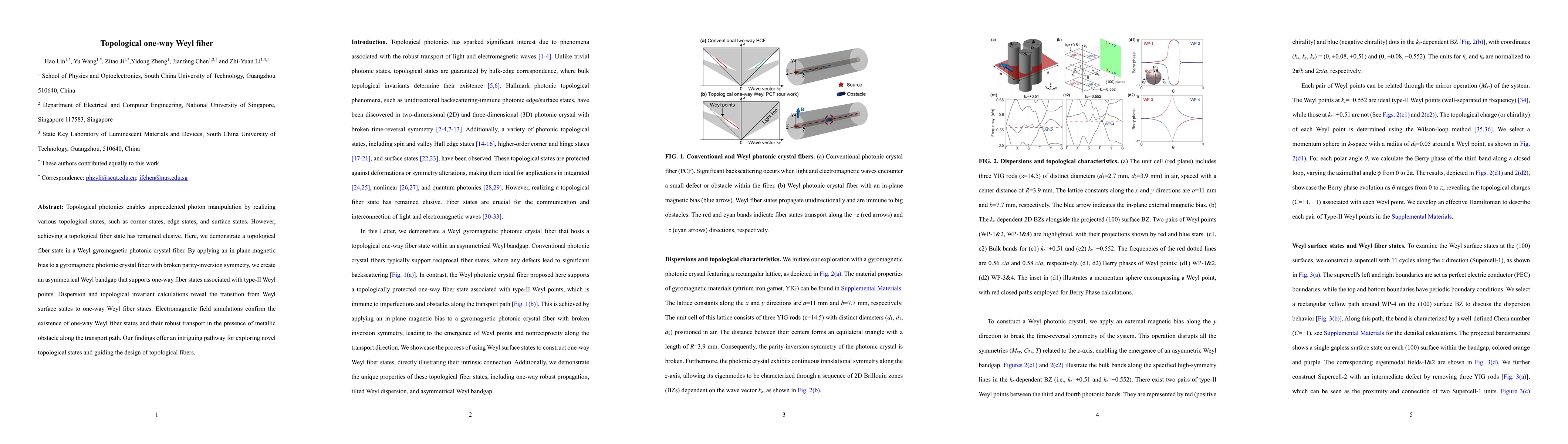 Thumbnail for Topological one-way Weyl fiber