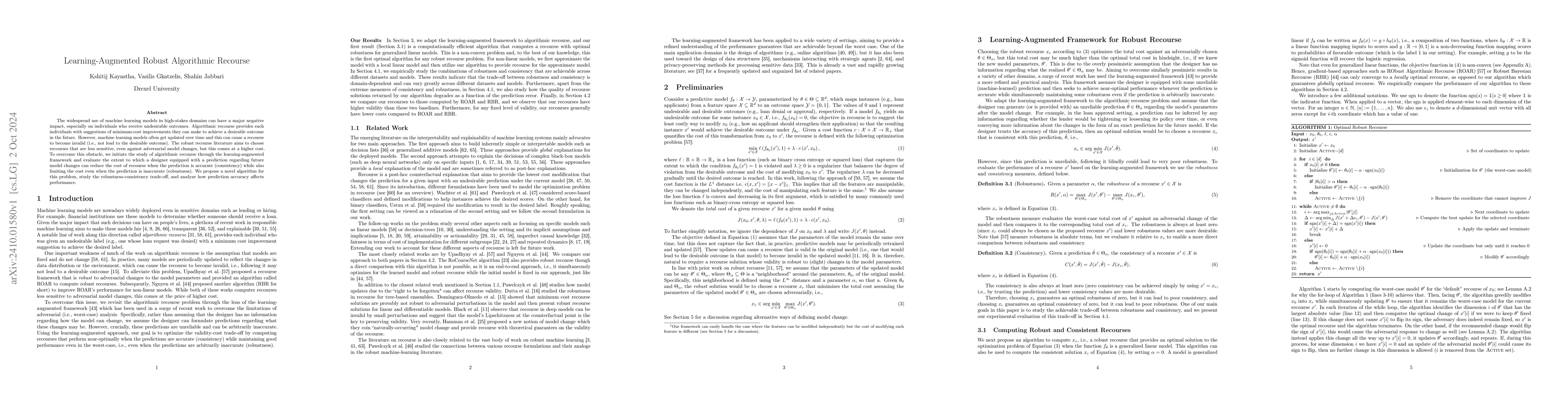 Thumbnail for Learning-Augmented Robust Algorithmic Recourse