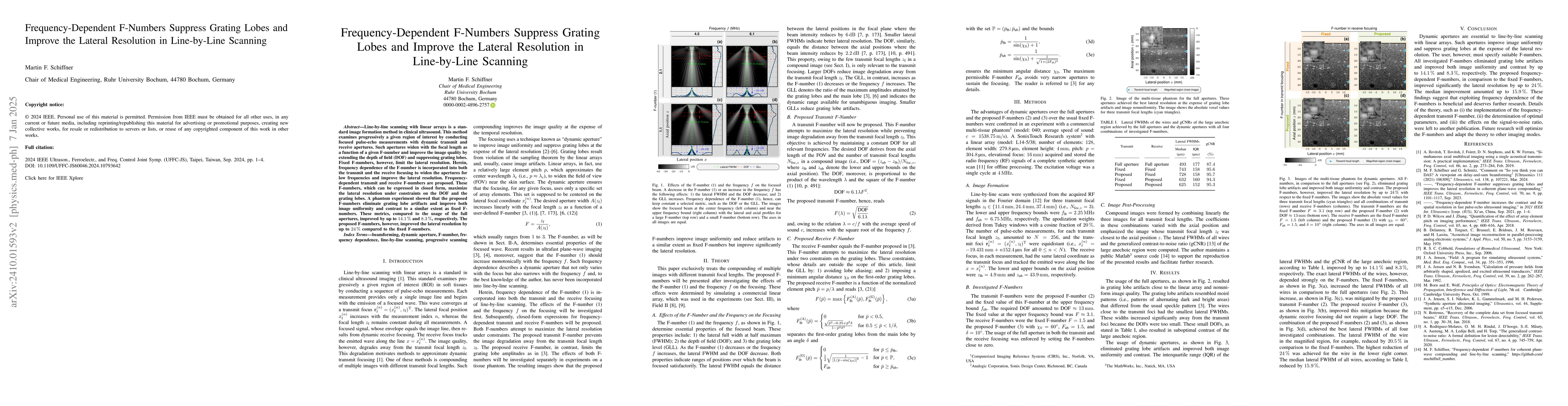 Thumbnail for Frequency-Dependent F-Numbers Suppress Grating Lobes and Improve the
  Lateral Resolution in Line-by-Line Scanning