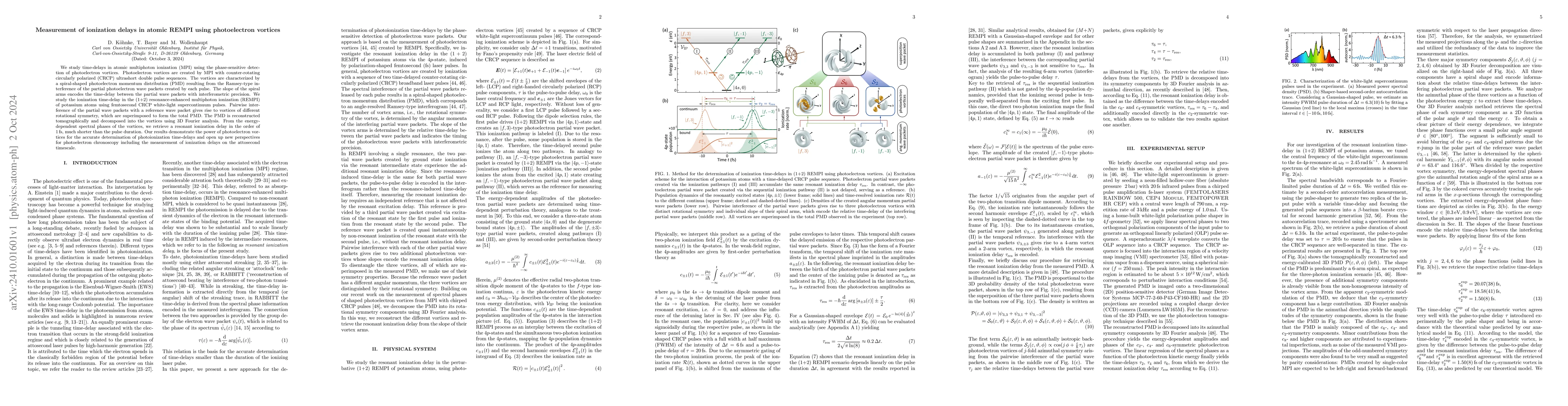 Thumbnail for Measurement of ionization delays in atomic REMPI using photoelectron
  vortices